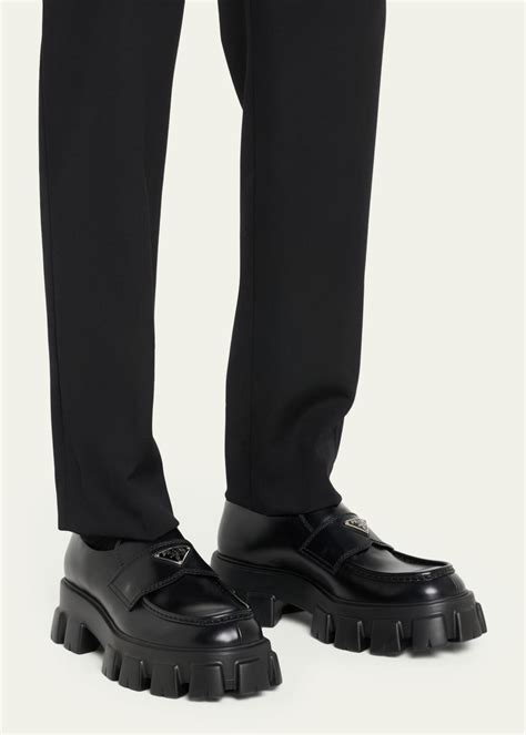 prada monolith mens|Prada monolith loafer.